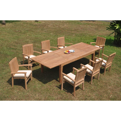 Ensemble repas 7 pièces teck Rico