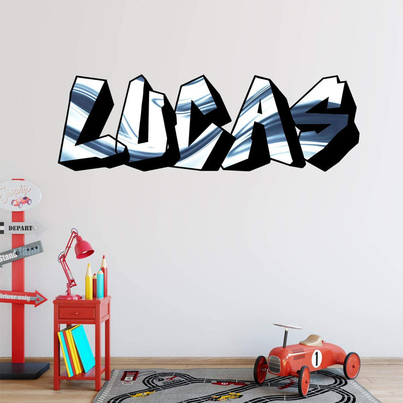 Text & Numbers Non-Wall Damaging Wall Decal, 12" H x 40" W, Yes