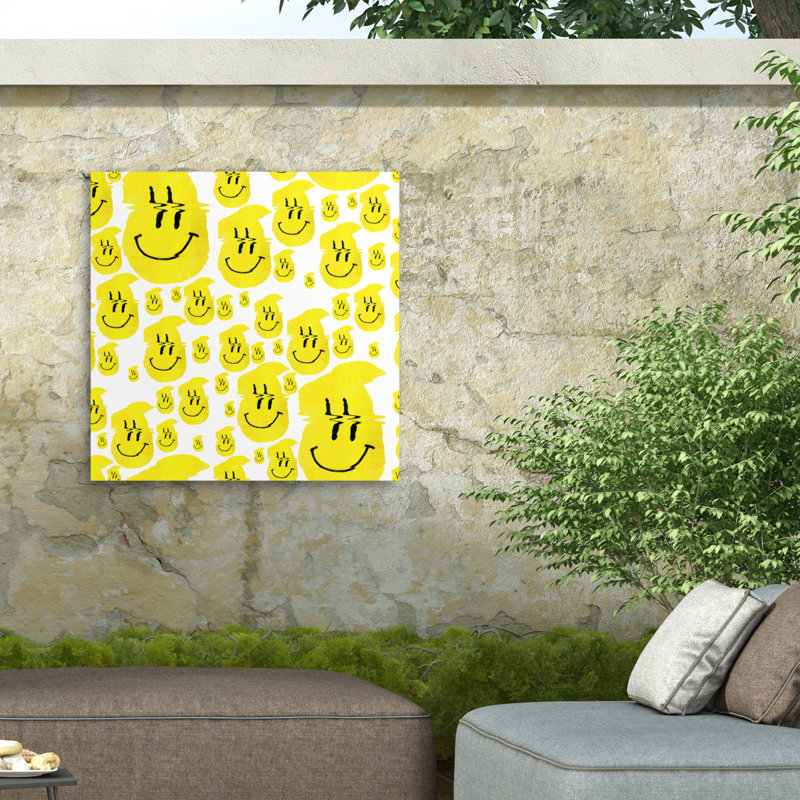 Toile d'extérieur Ali Gulec Smiley 10000, H 14 po x l 14 po