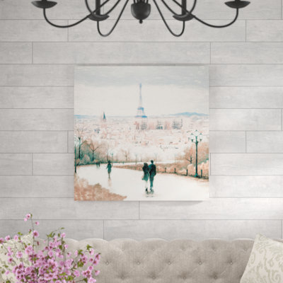 «Rosy Paris Walk», reproduction sur toile