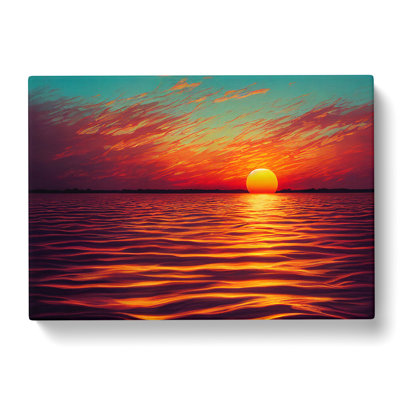 Hopeful Ocean Sunset - Wrapped Canvas