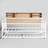 Storage Daybed With Trundle And Charging Station, Industrial Style Metal Daybed With Wood Bookcase, Twin Size Multi-Functional Platform Bed-2000263229