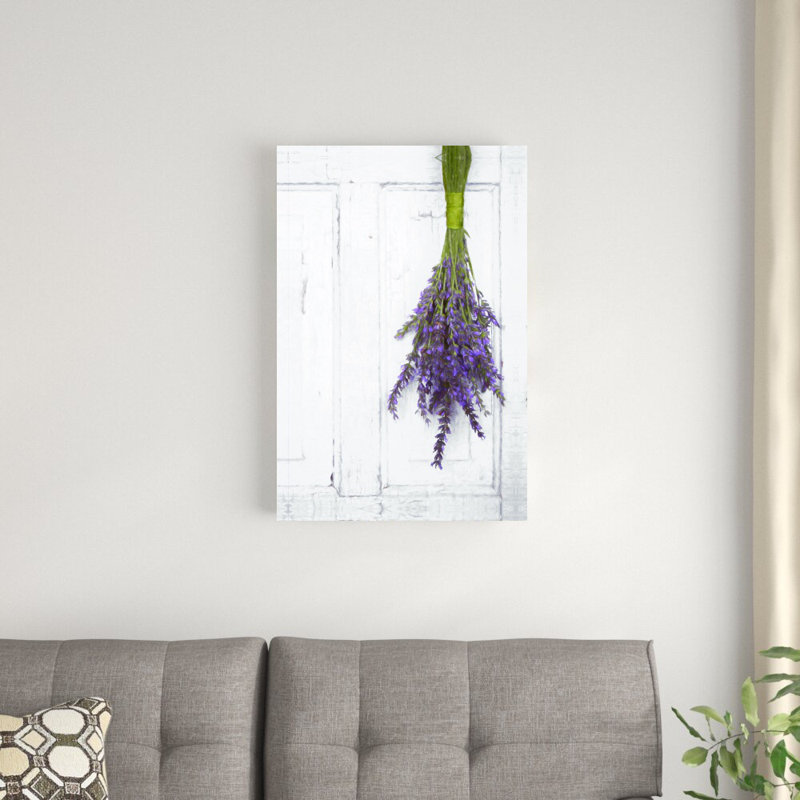 Hanging Lavender Wrapped Canvas Painting Print, 30" H x 20" W