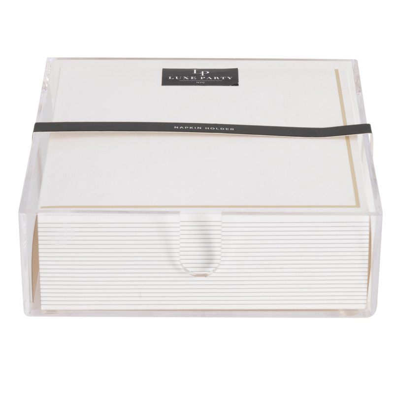 Porte-serviette en acrylique, H 2,44 po x l 7,09 po x P 7,09 po