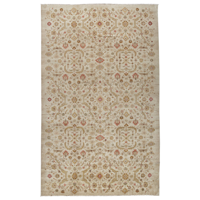Tapis rectangulaire en laine noué à la main