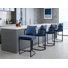 26'' Boucle Counter Stools With Backrest & Metal Frame, Modern Upholstered Bar Chairs For Kitchen Island