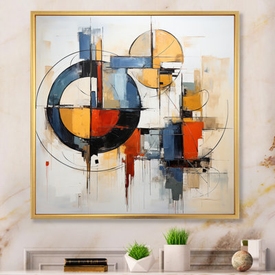 «Mid I Century» abstrait coloré Fusion I - art abstrait Mid-Century