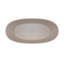 Baignoire autoportante de 55 po faite de pierre de résine de surface solide, de teinte beige, avec trop-plein et bonde escamotable, conception perméable et spacieuse pour baigneur, forme ergonomique, polie à la main, facile