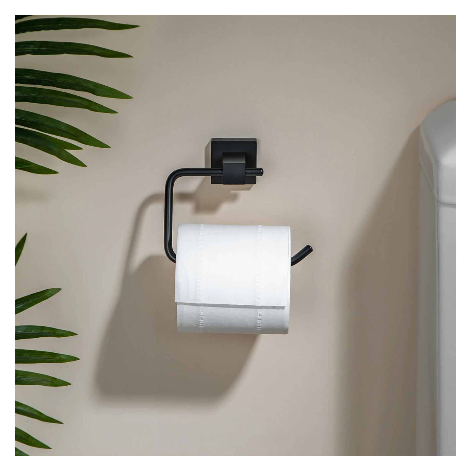 Cube Toilet Paper Holder, Matte Black