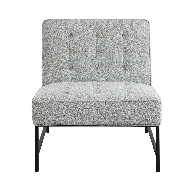 Upholstered Slipper Chair, Ivory 100% Polyester