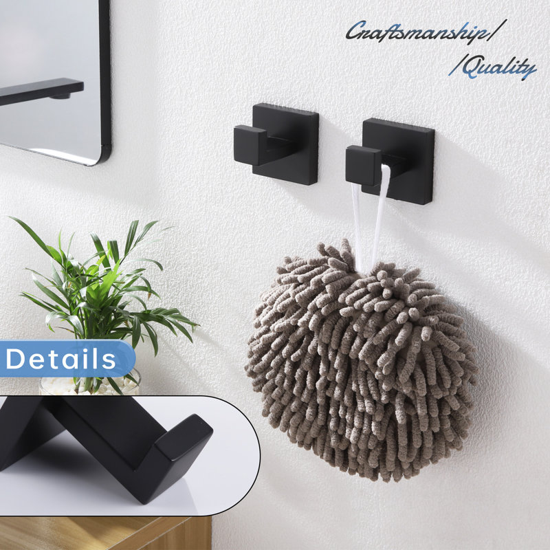 6 Piece Bathroom Hardware Set, Matte Black
