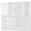 Lit escamotable simple avec garde-robe, armoires de rangement et tablettes ouvertes à DEL-130025170