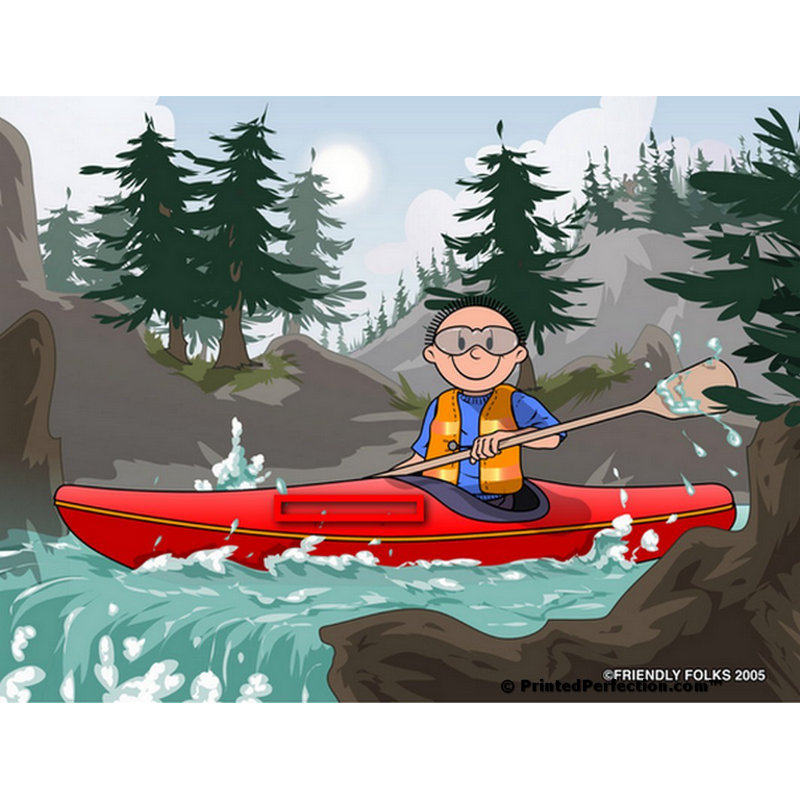 Personalized Kayak - Male Acrylic Key Chain
