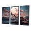«Pink Cherry Blossom Twilight», art mural paysage romantique au Japon-374559069-374559067