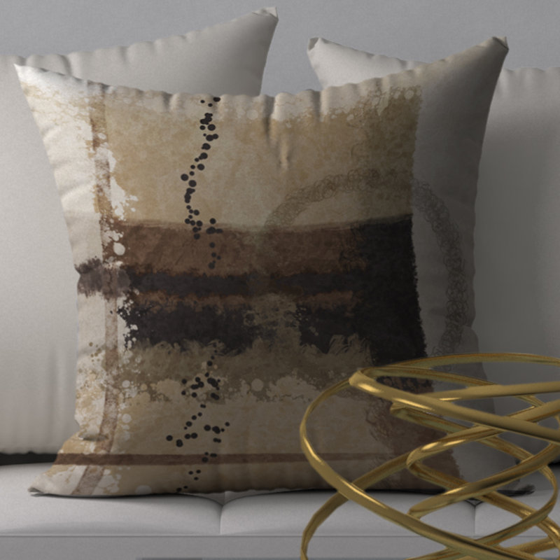  Housse et insert de petit coussin carré positif, 18 po x 18 po