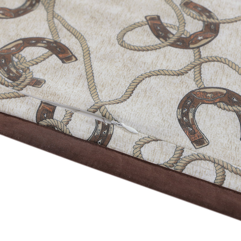 Ensemble de couette en coton de style western Tasha Polizzi, Courtepointe pour lit simple + 1 taie décorative 