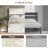 Adainville 50"H Modern Queen Size Solid Wood Bed with 2 Storage Drawers, White-890702669-887246135