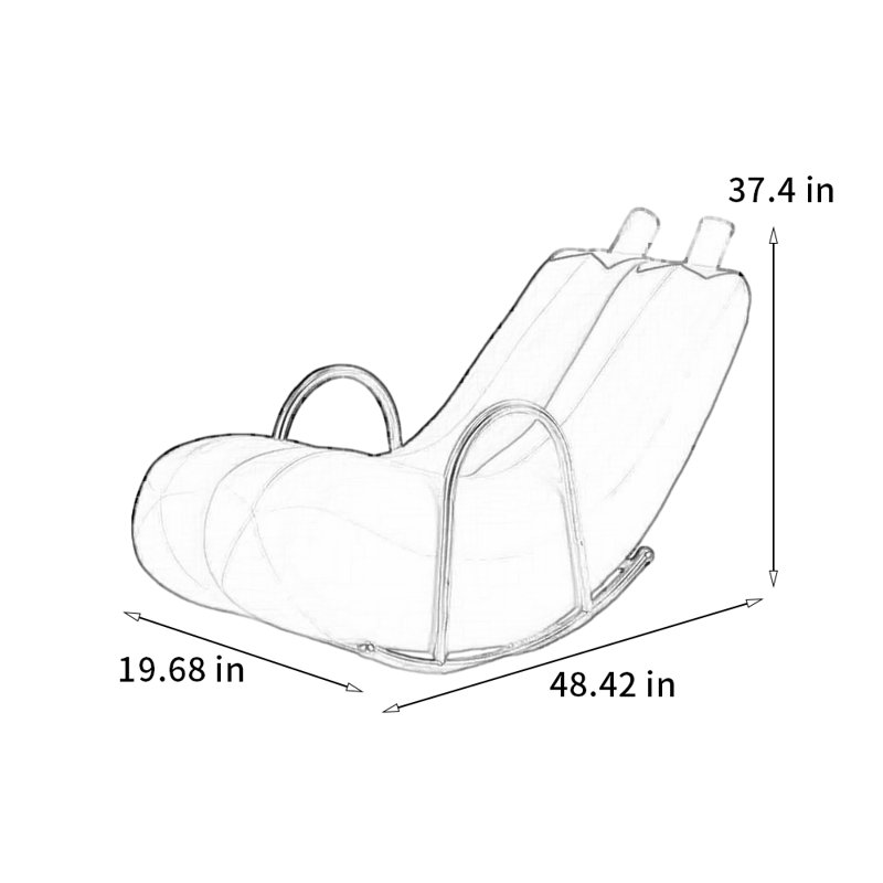 Chaise berçante de haute qualité en forme de banane, Jaune