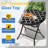 Folded Glass Round Outdoor Side Table-860741548-860741550
