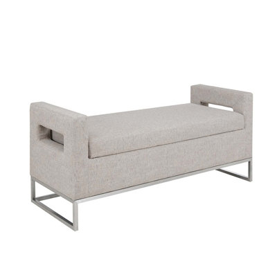 Onesforo Polyester Upholstered Storage Bench -  Corrigan StudioÂ®, 224D358C31454901924E6909004B13AE