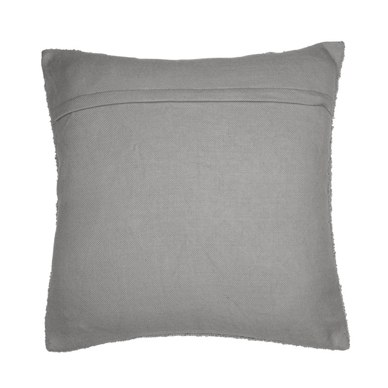 Boucle Mid-Century Modern Woven Throw Pillow Cover, Gray, 24"H x 24"W, Polyester/Polyfill