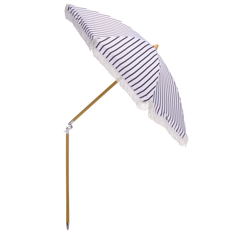 Parasol de plage 6,5 pi Bella, Rayure noire