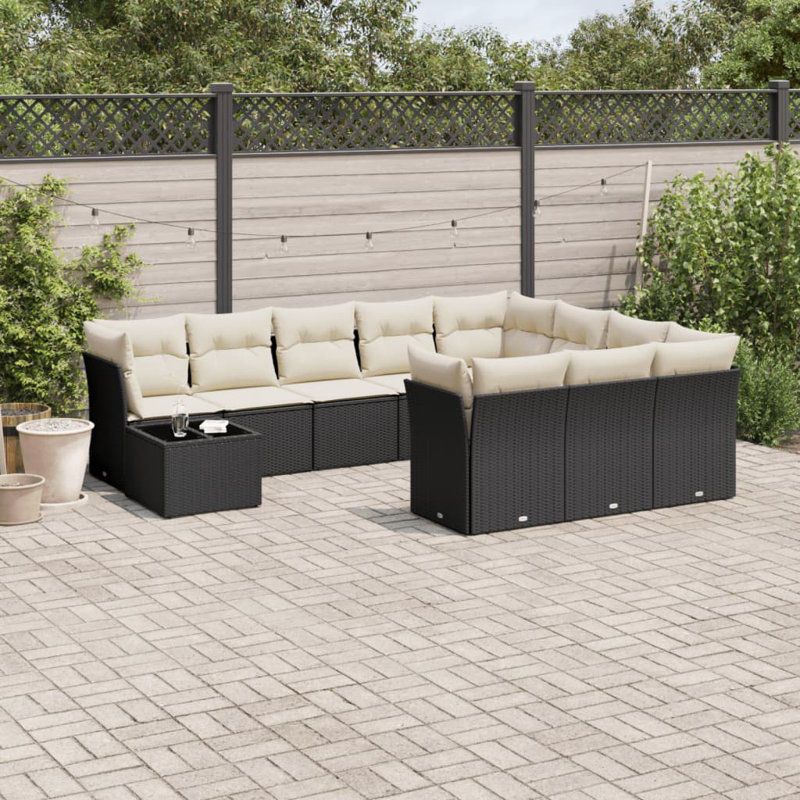 Grand canapé modulaire en rotin PE Vidaxl