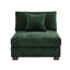 Chaise rembourrée sans accoudoirs en chenille verte avec dossier rembourré, module de chaise simple pour canapé modulaire-9778271-27806438