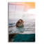  «Sunrise Swim» par Max Blakesberg, art mural en verre acrylique, 16 po x 24 po