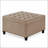 Large Square Storage Ottoman With Wooden Legs, Upholstered Button Tufted Coffee Table For Living Space-1893343968