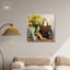 Art mural rétro sur toile jaune-104337465-104337472