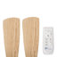 Ventilateur de plafond standard à 4 pales de 42 po de largeur avec télécommande et ensemble d'éclairage inclus Caiya