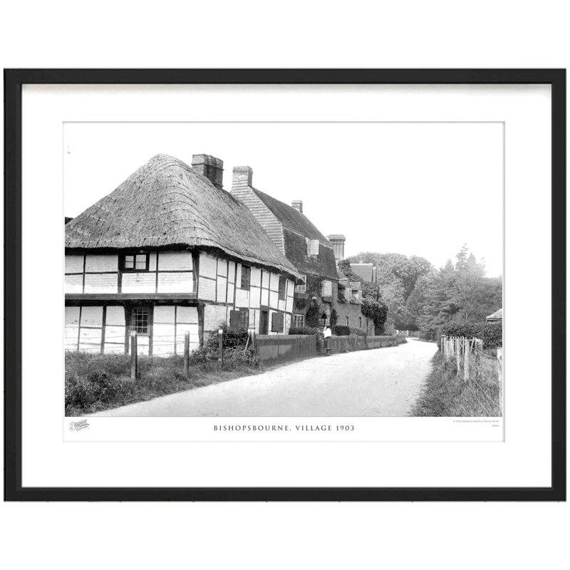 Bishopsbourne, Village 1903 - Single Picture Frame Print, 40cm H x 50cm W x 2.3cm D