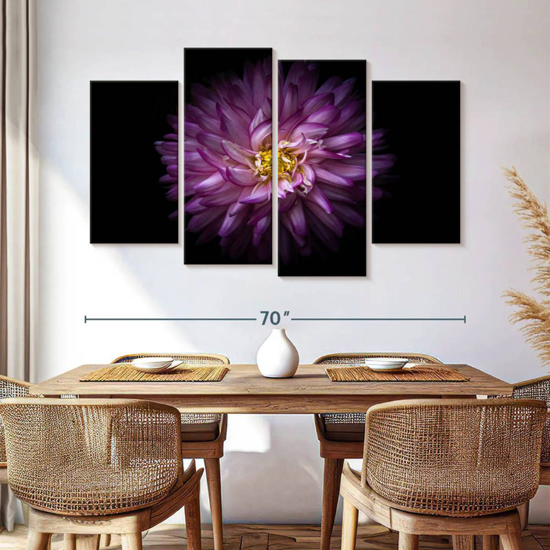 Backyard Flowers Colored V, 42" H x 68" W