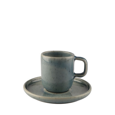 Uno Speckle Stoneware Teacup & Saucer 75 ml