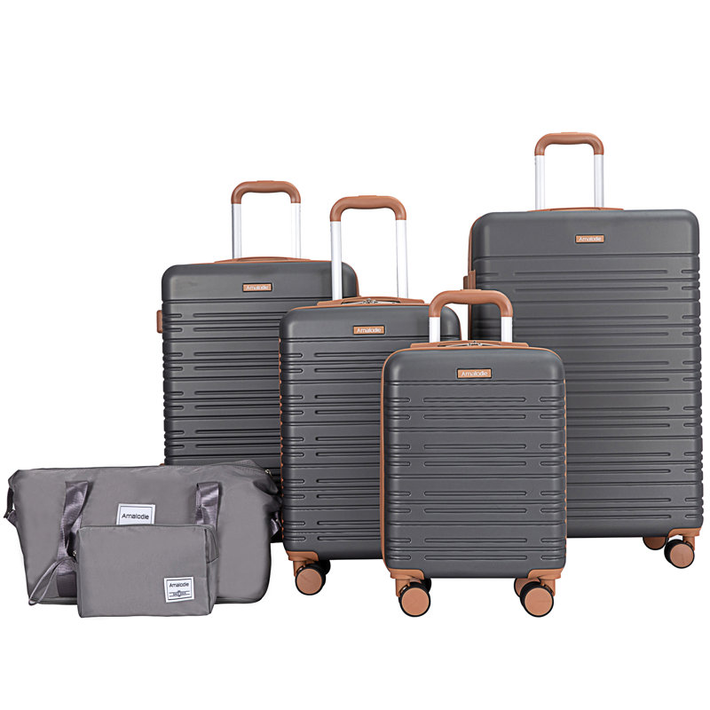 6 Piece Luggage Set, Gray