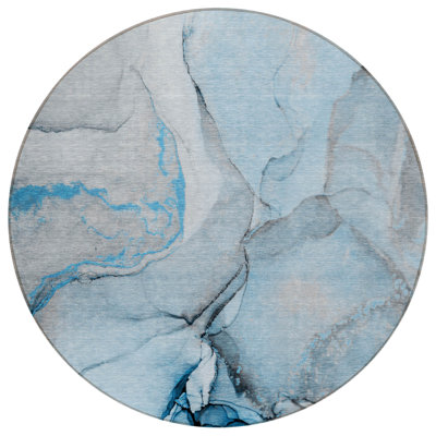 Tapis intérieur rond rond antidérapant 8 pi