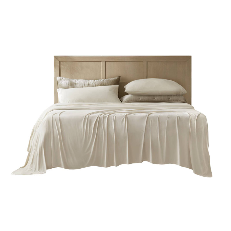 4-Piece Stretch Jersey Sheet Set, Ivory, King Sheet Set