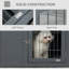 Cage pour chien avec cage pour chien, table de bout avec portes doubles, serrures pour petite et moyenne niche pour chien