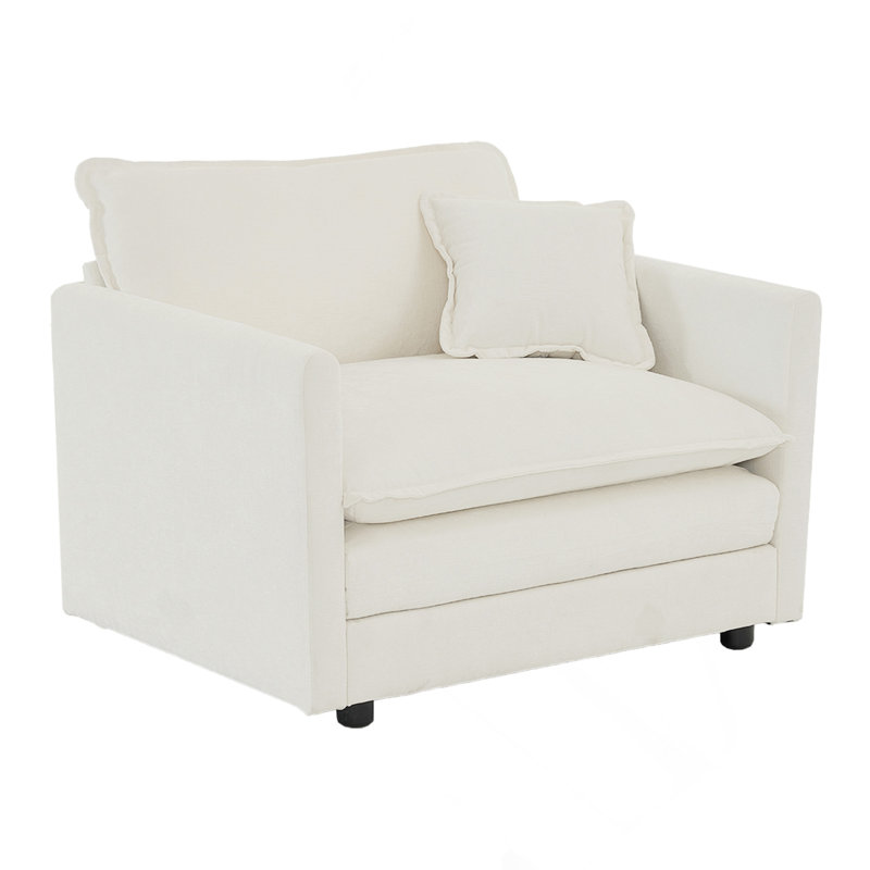 Fauteuil de lecture rembourré Comfy, Blanc