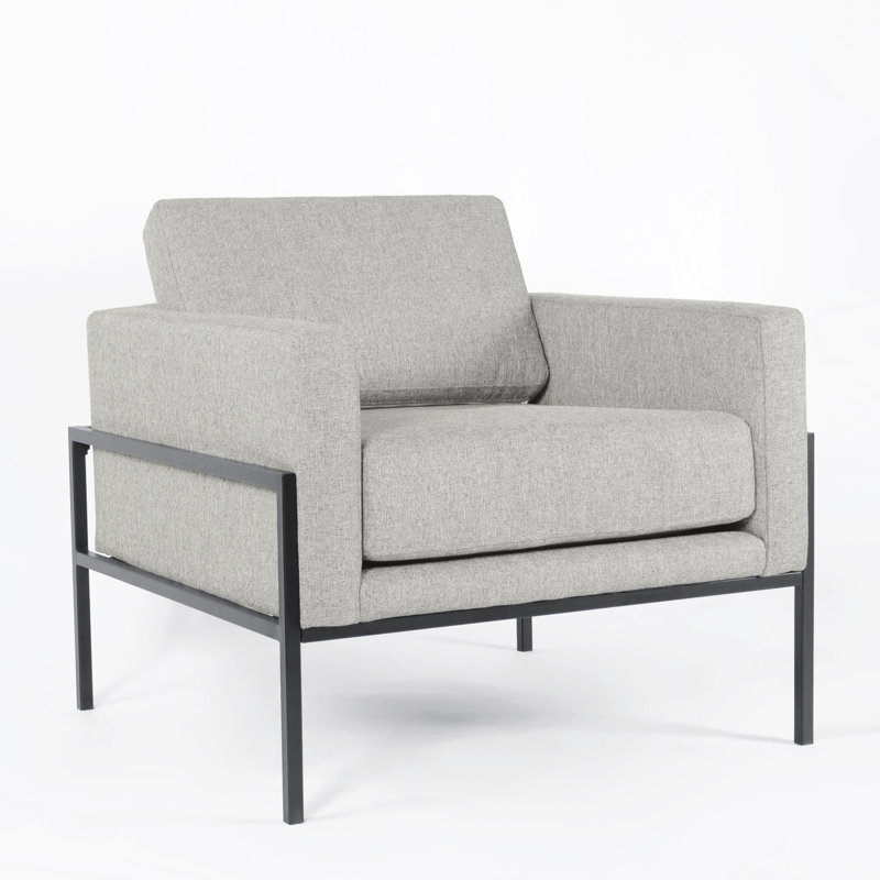 Fauteuil d'appoint Arione, Polyester gris clair