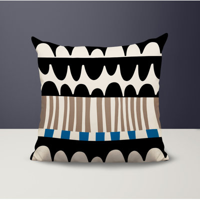 Rami Abstract Reversible Indoor/Outdoor Square Pillow