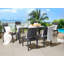 Ezmerelda Rectangular Outdoor Dining Table With Umbrella Hole , 140cm cm W 80cm cm D-43619219