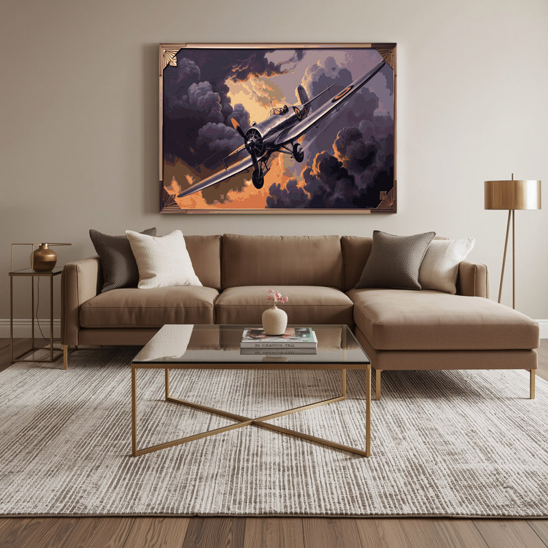 Art rétro sur toile, H 11 po x l 14 po