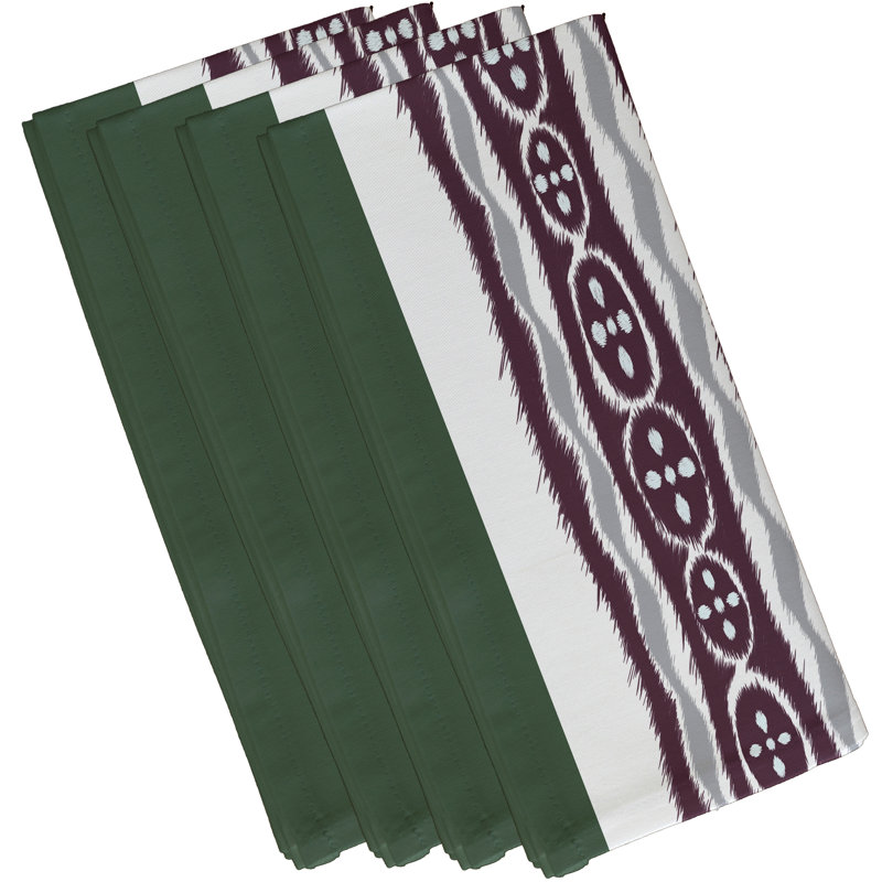 Ensemble de serviettes 4 pièces Daeisha, L 18 po x L 18 po, Herbe verte