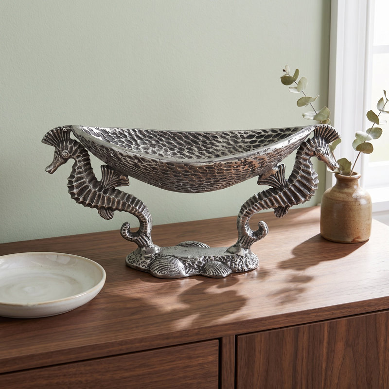 Double Seahorse Oval Bowl