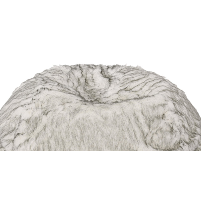 Petit fauteuil à billes arrondi en fausse fourrure de 5 pieds