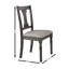 Ensemble de 2 chaises d'appoint en bois au fini rustique gris rustique pour plus de confort et de style dans les salles à manger