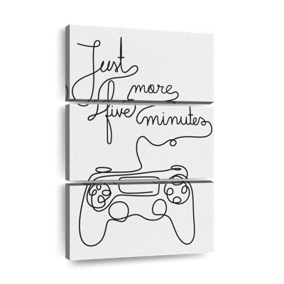 One Line Gamer Quote, reproduction d'art sur toile