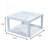Chelsea Aluminum Patio Coffee Table with Slatted Design, Powder-Coated Accent Table for Indoor/Outdoor Use Easy Assembly-1194633648